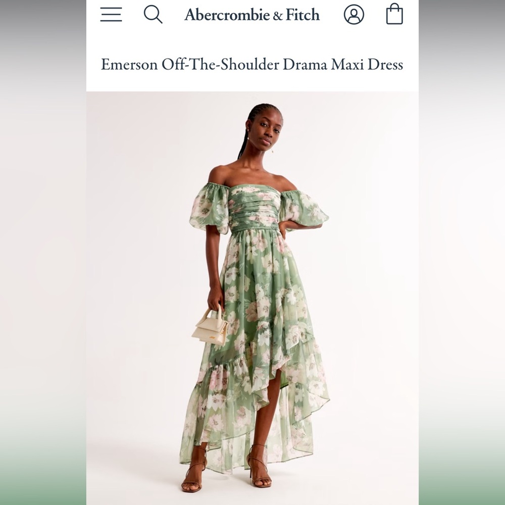 Abercrombie & Fitch Emerson Off-Shoulder Maxi Dress